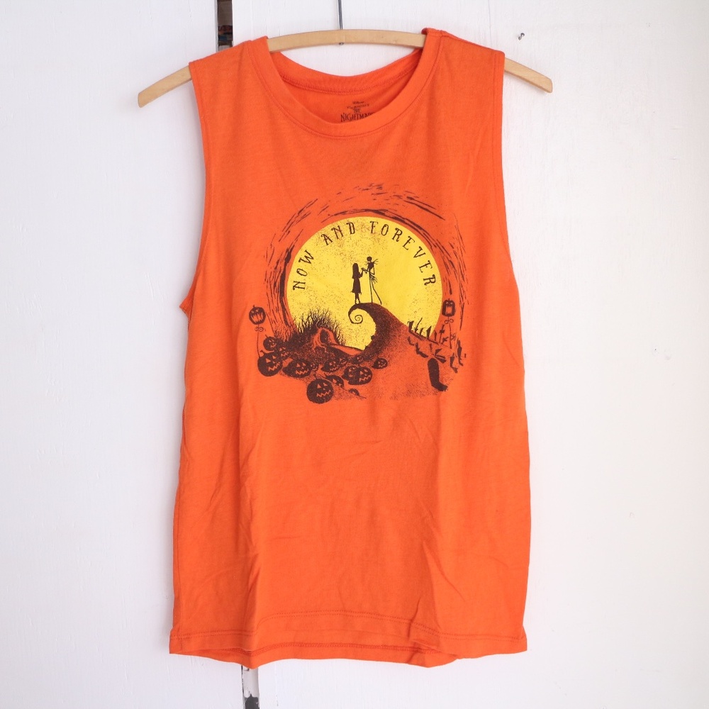 Jack and Sally Now and Forever The Nightmare before Christmas Orange Tank Top